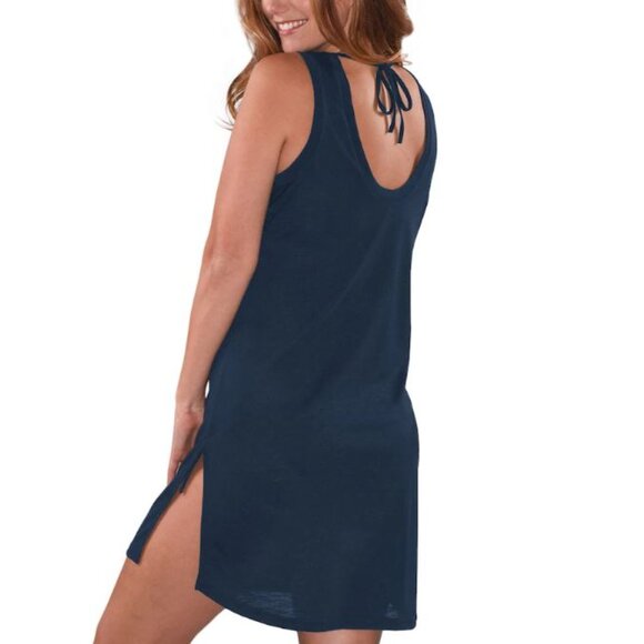 NEW L.A. Rams Womens Swim Beach Cover Up NWT Navy V-Neck Sleeveless Medium - Picture 3 of 6